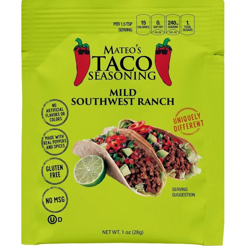 Mateo's Taco Seasoning Mild Southwestern Ranch, 1 Oz