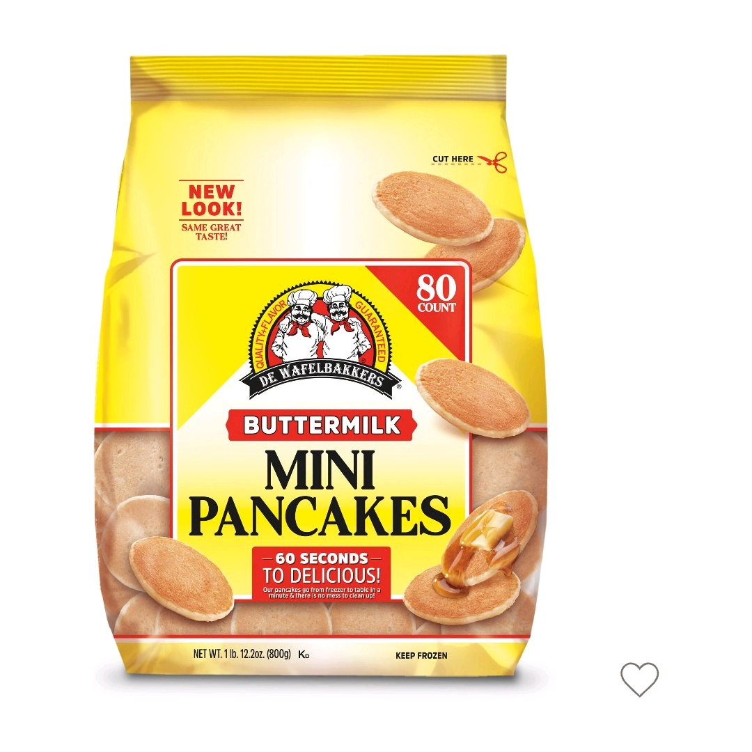 De Wafelbakkers Buttermilk Mini Pancakes, 1lb 12.2 Oz, 80 Ct