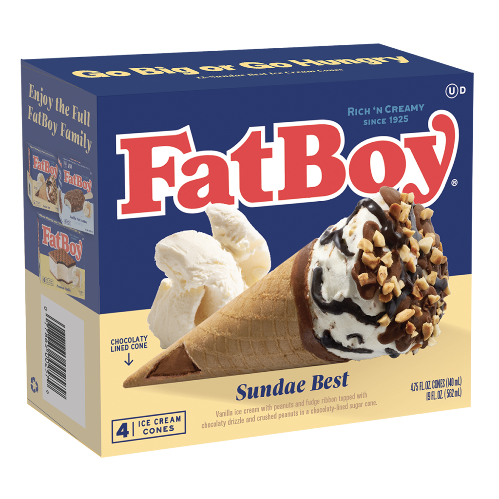 Fat Boy Ice Cream Cone Sundae Best 4 ct