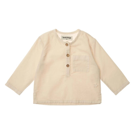 Tocoto Vintage Microcorduroy Shirt Off White / 4Y