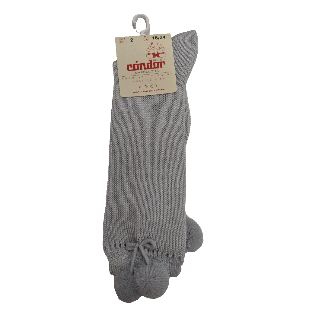 Pom Pom Socks - Grey / 2