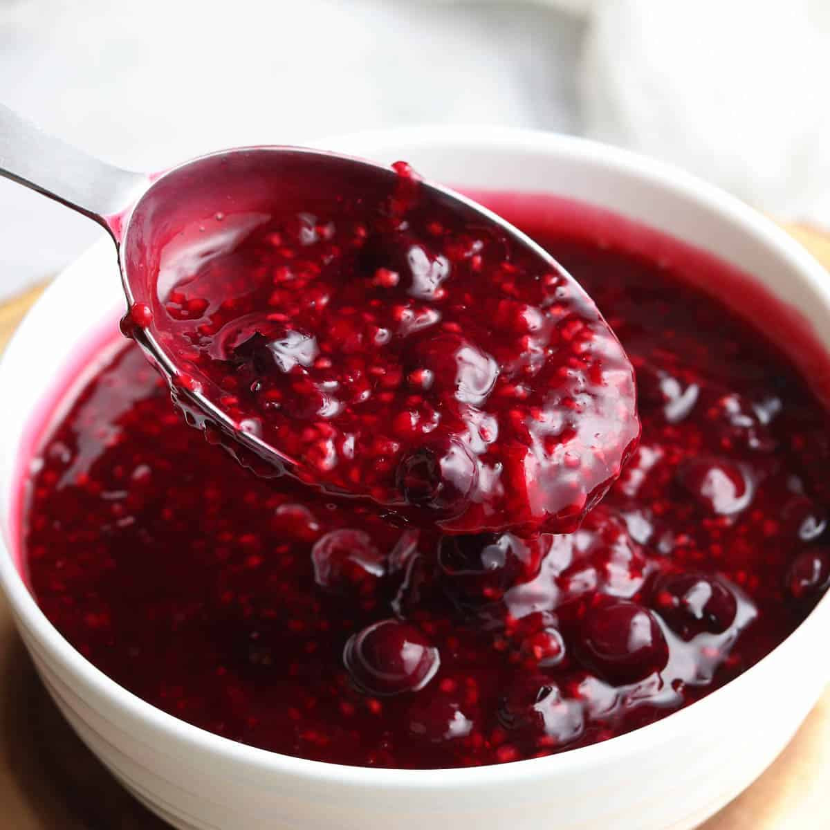 Berry sauce for pancakes or cheesecake topping