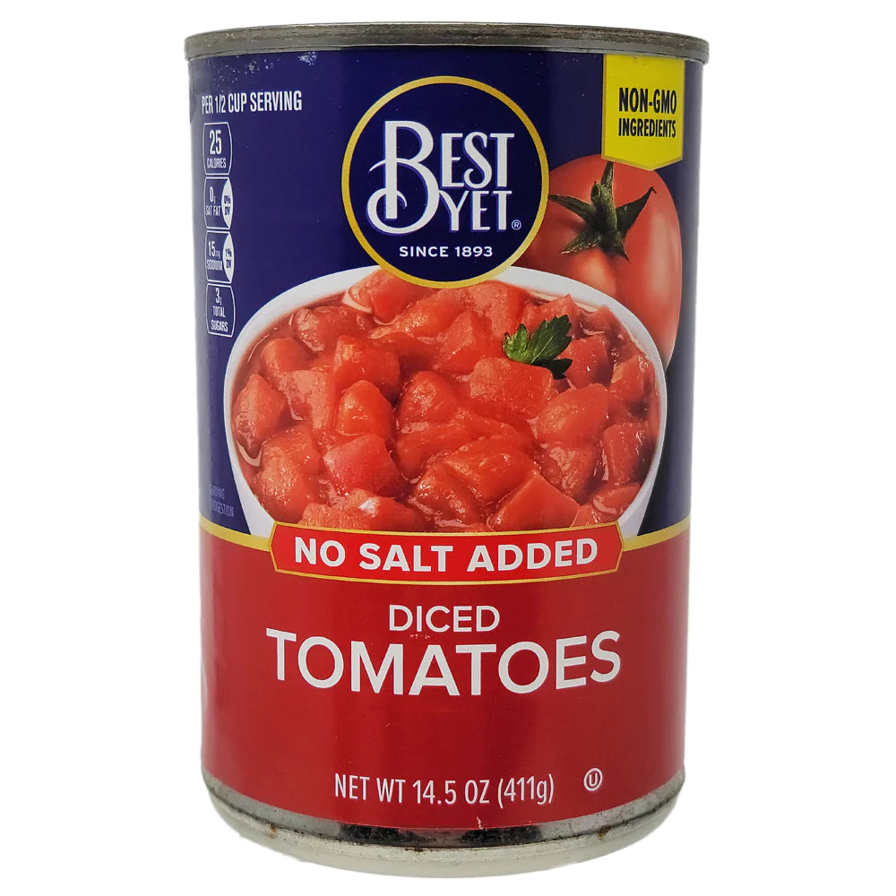 Best Yet No Salt Added Diced Tomatoes, 14.5 Oz