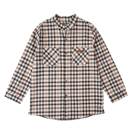 Tocoto Vintage Mao Check Lumberjack Shirt Brown / 6Y