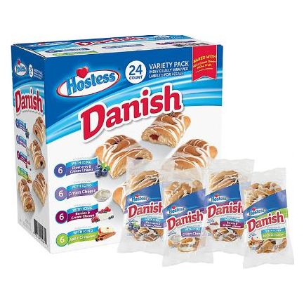 Hostess Variety Pack Danish, 2.75 Oz, 24 ct