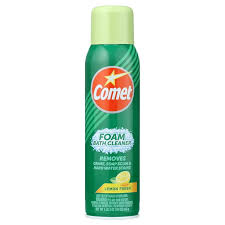 Comet Foaming Bath Spray Aerosol Fresh Lemon, 19 Oz