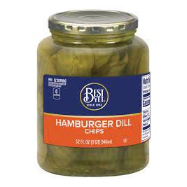 Best Yet Hamburger Dill Pickle Chips, 24 Oz