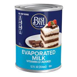 Best Yet Evaporated Milk, 12 Oz