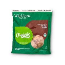 Wild Fork Organic Frozen Chicken Bone In Thighs, 2.5 Lb