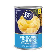 Best Yet Pineapple Chunks in Juice, 20 Oz