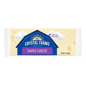 Crystal Farms Swiss Cheese Block, 7 Oz