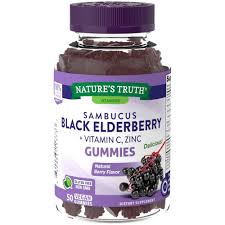 Nature's Truth Elderberry Gummies With Vit C & Zinc, 65 Ct