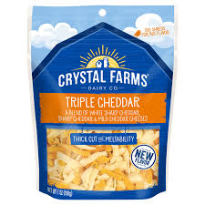 Crystal Farms Shredded Triple Cheddar 7oz