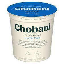 Chobani Non-Fat Plain Greek Yogurt, 32 Oz