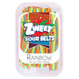 Zweet Sour Rainbow Belts, 10 Oz