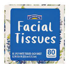 Hill Country Fare Facial Tissues, 80 Ct