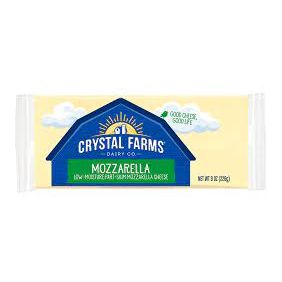 Crystal Farms Mozzarella Cheese Block, 8 Oz