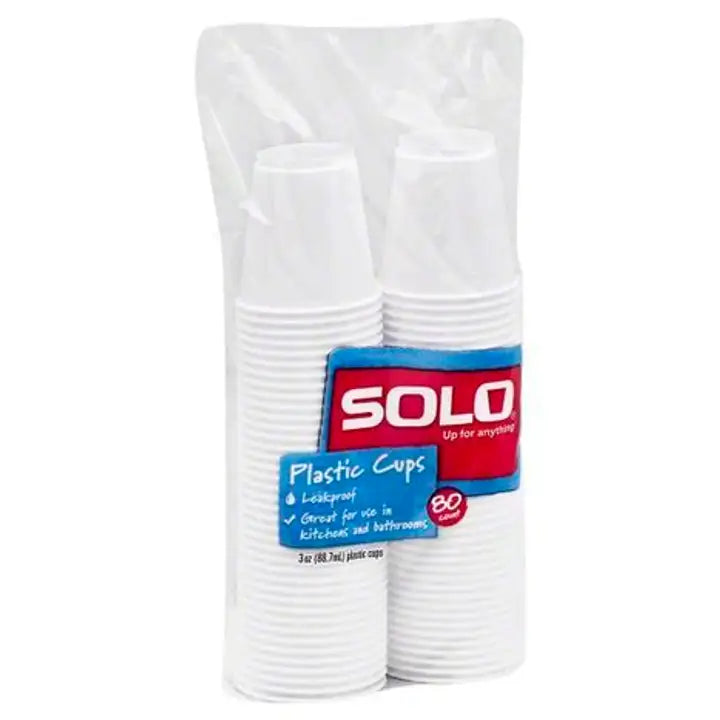 Solo Bathroom Cup Refill, 3 Oz, 80 Ct