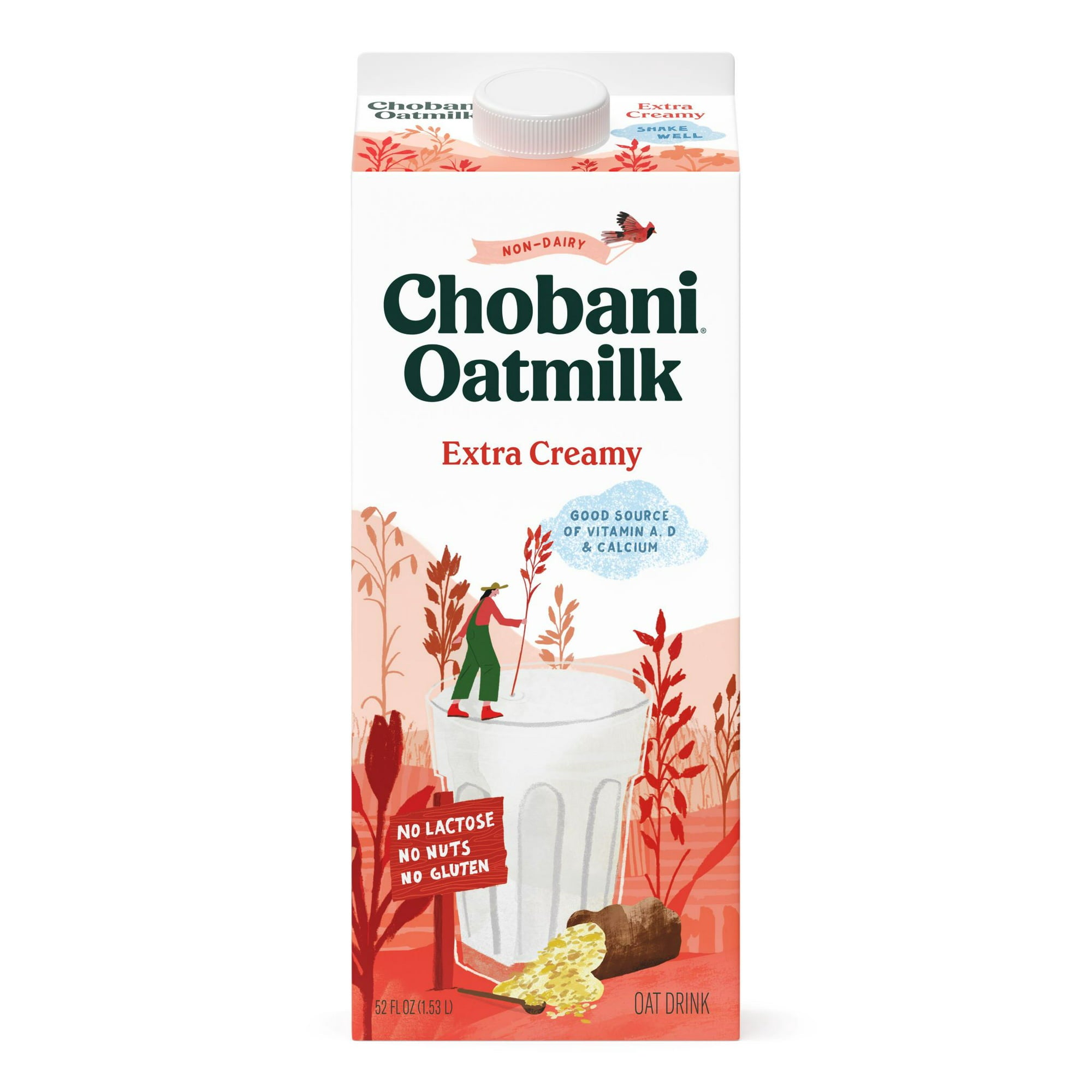 Chobani Oat, Extra Creamy Organic Oat Milk Plain, 52 Oz