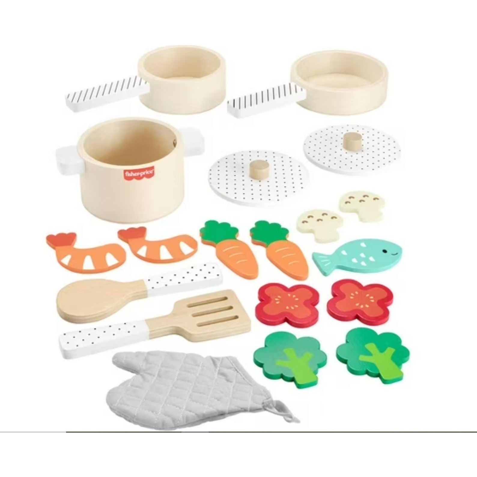 Fisher-Price Wooden Pots & Pans Set