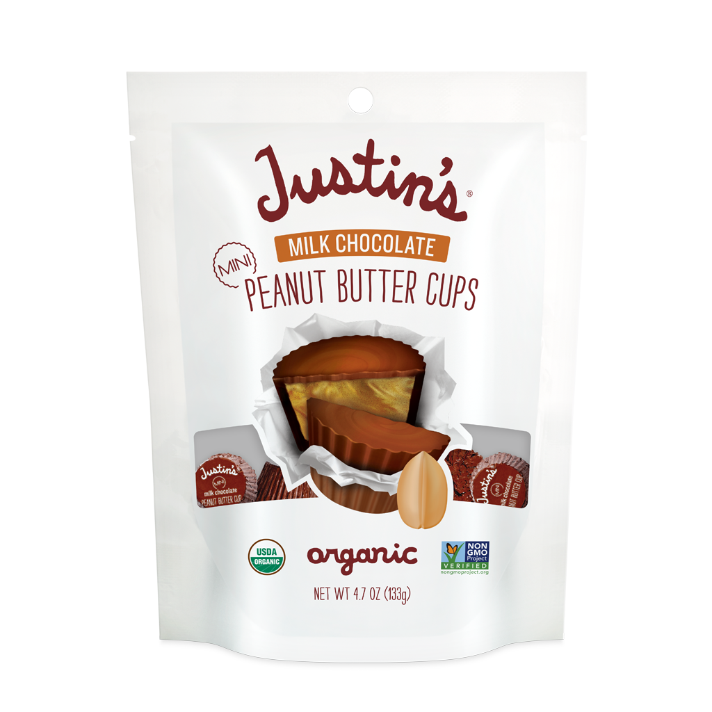 Justin's Organic Milk Chocolate Peanut Butter Cups, 4.7 Oz