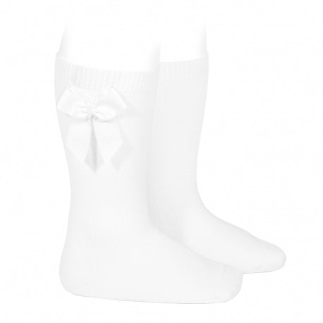 Condor, Bow Socks, White, Size 3