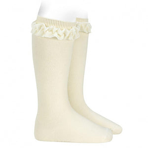 Condor Knee Sock W/ Velvet Ruffle