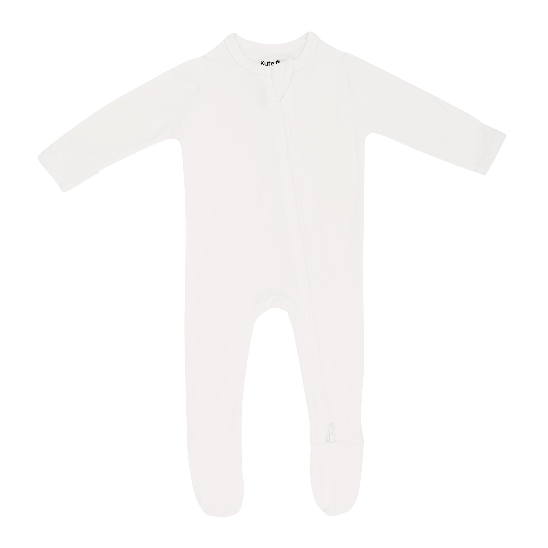 Kyte Baby Zippered Footie in Ecru / 3-6 months