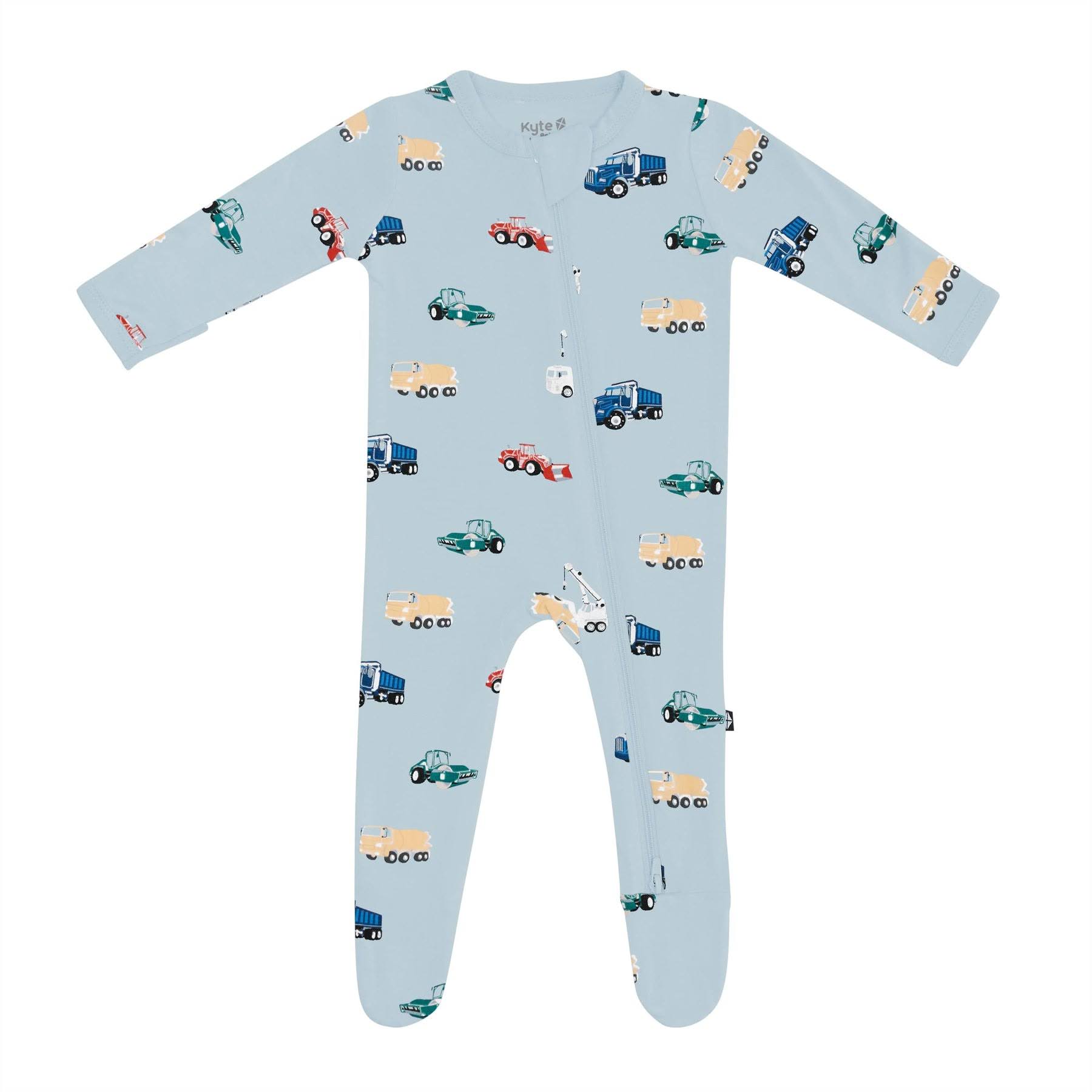 Kyte Baby Zippered Footie in Construction / 3-6 months