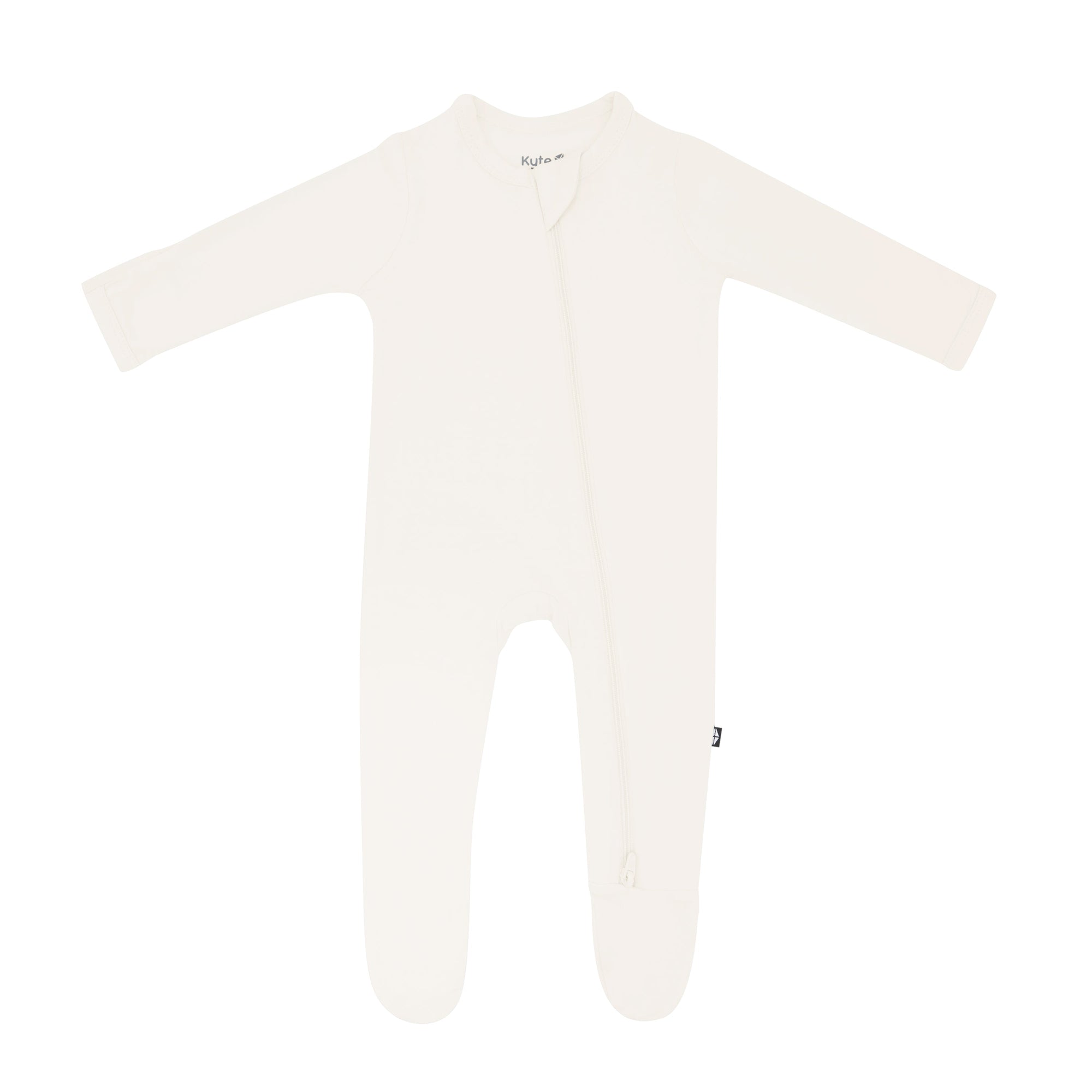 Kyte Baby Zippered Footie in Cloud / 0-3 months