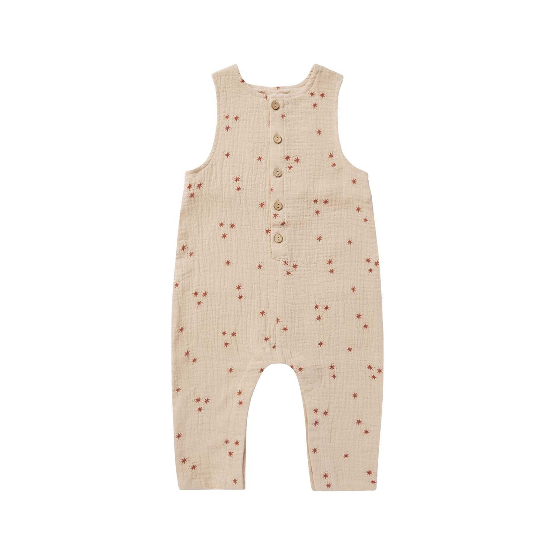 Rylee & Cru button jumpsuit in sunburst 12-18M