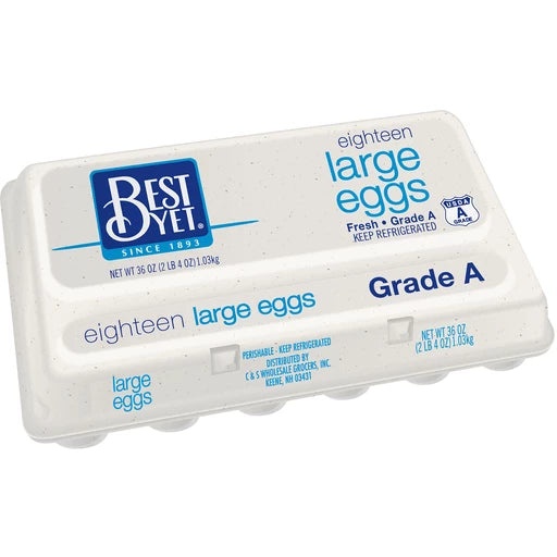 Best Yet Grade A Large Eggs 18ct