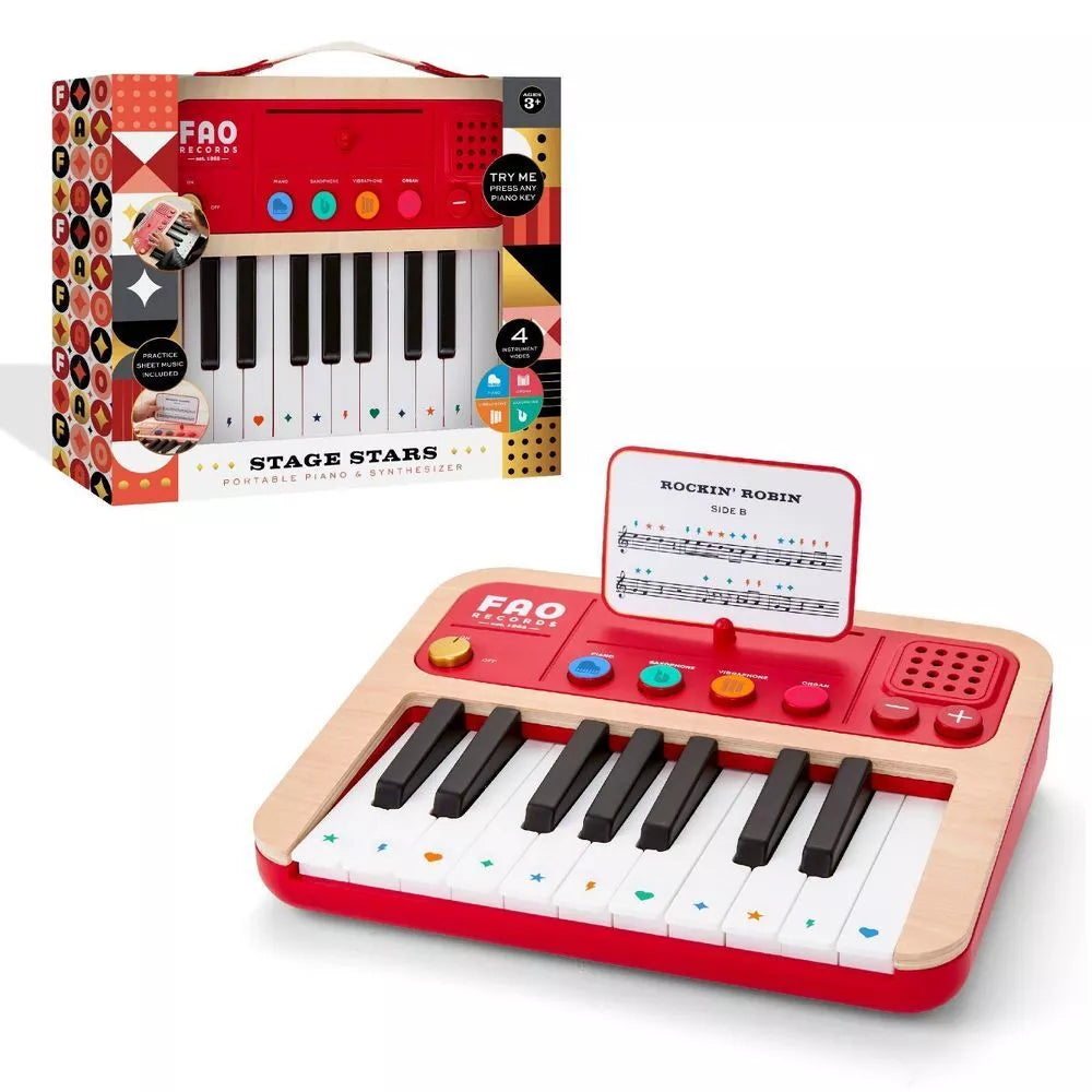 FAO Schwarz Stage Stars Portable Piano & Synthesizer