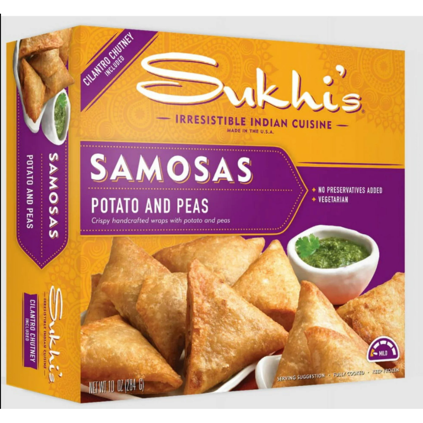 SUKHI'S Potato & Pea Samosas with Cilantro Chutney