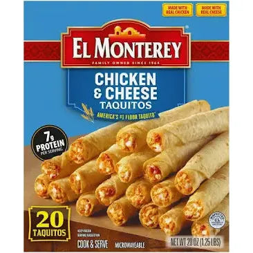 El Monterey Taquitos Flour, Chicken and Cheese, 21 Oz