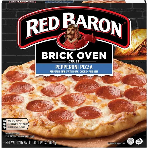 Red Baron Brick Oven Pepperoni Pizza, 17.89 Oz