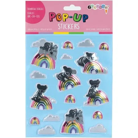 Rainbow Koala Pop Up Stickers