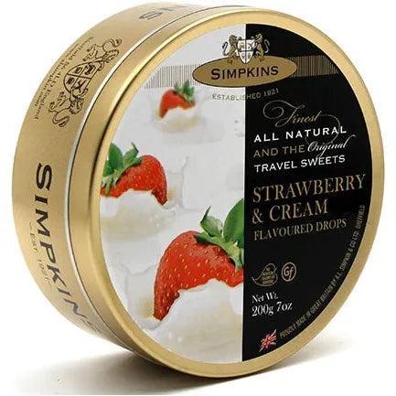 £☆£ Simpkin's Strawberries & Cream Travel Sweets Tin, 200g