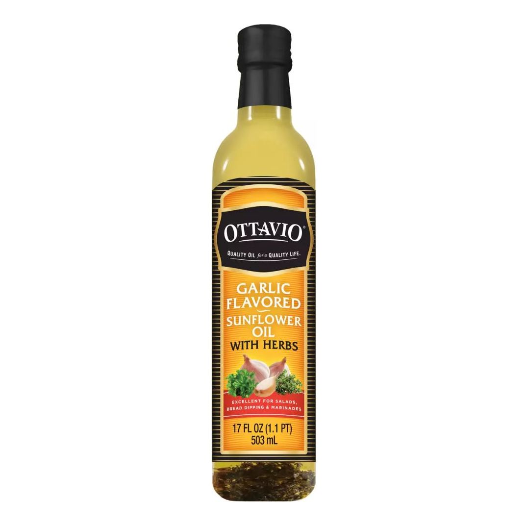 Ottavio Garlic Flavored Sunflower Oil with Herbs, 17 Oz