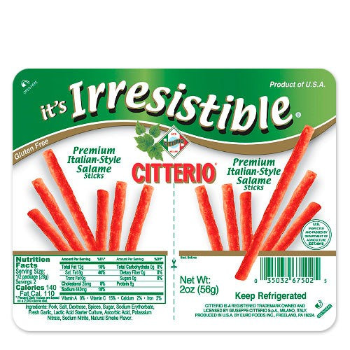 Citterio Salami Sticks, 2 Oz