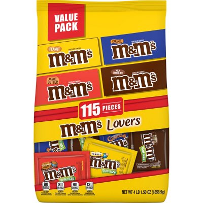 M&M'S Chocolate Candy Assorted Fun Size Bulk Variety, 115 Ct