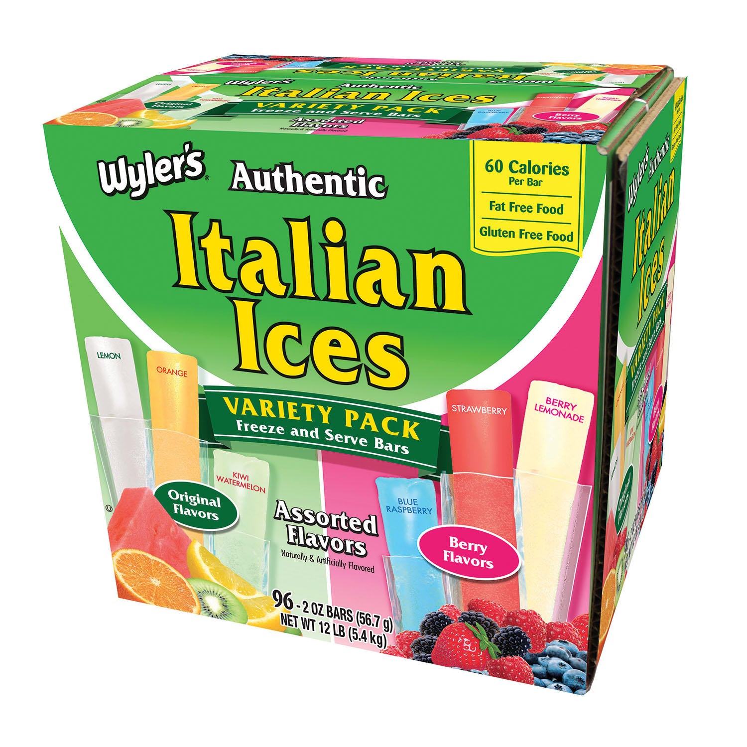Wyler's Authentic Italian Ices, 2 Oz, 96 Ct
