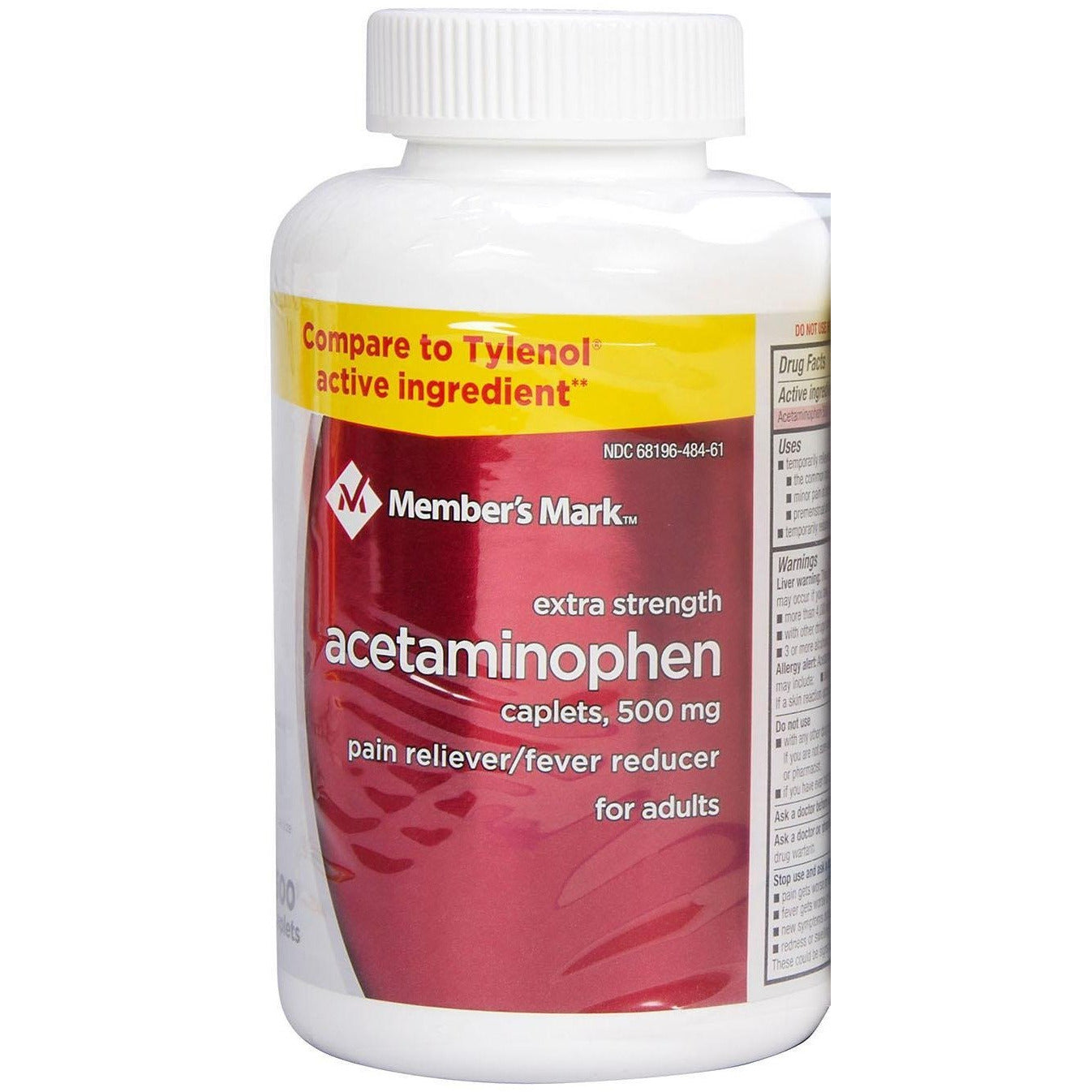 Member's Mark Extra Strength Acetaminophen 500 Mg 600 Ct