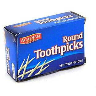 Acadian Round Toothpicks, 250 Ct