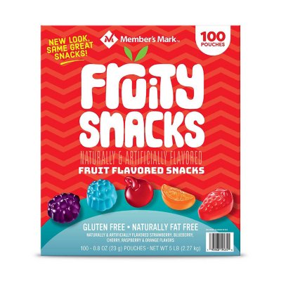 MM Fruity Snacks, 0.8 Oz, 100 Pk