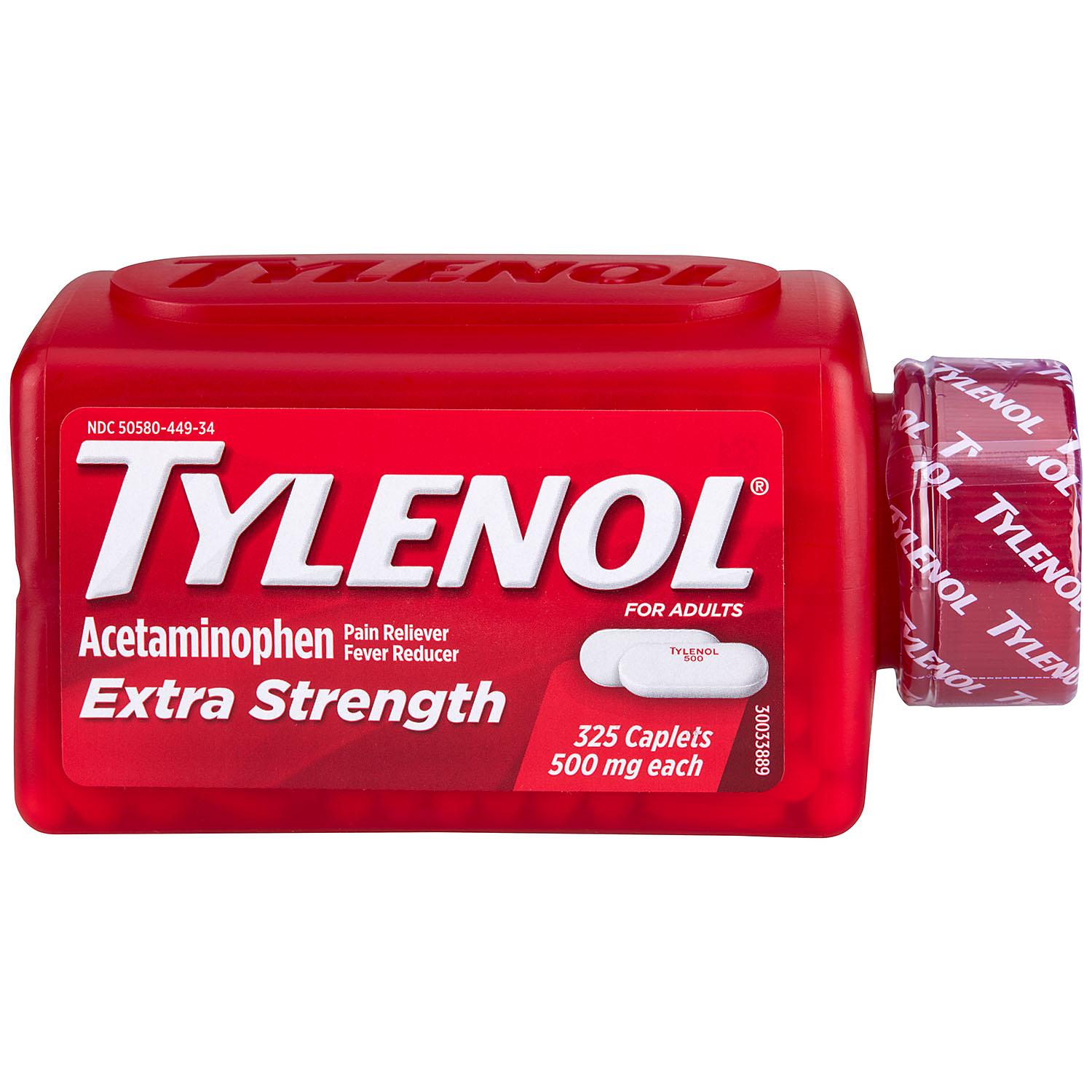 Tylenol Extra Strength Caplets 500 Mg 325 Ct