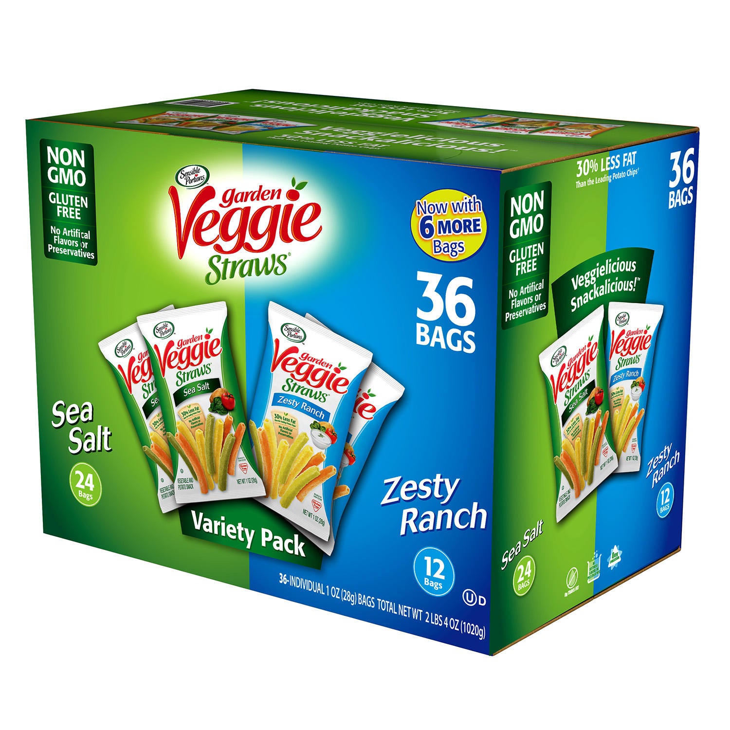 Sensible Portions Veggie Straws Variety Pack, 1 Oz, 30 Ct