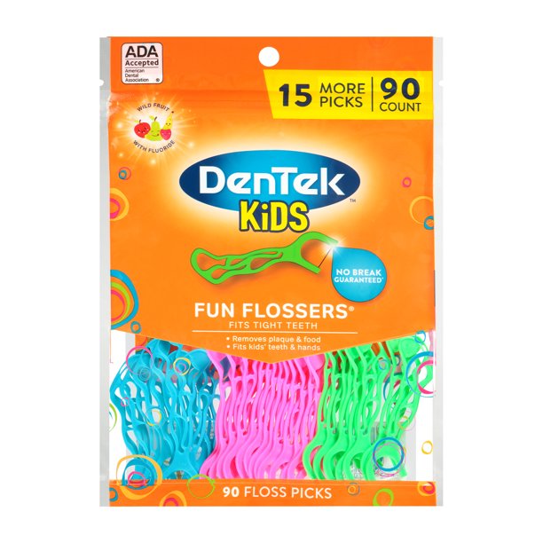 Dentek Kids Fun Flossers, 90 Ct