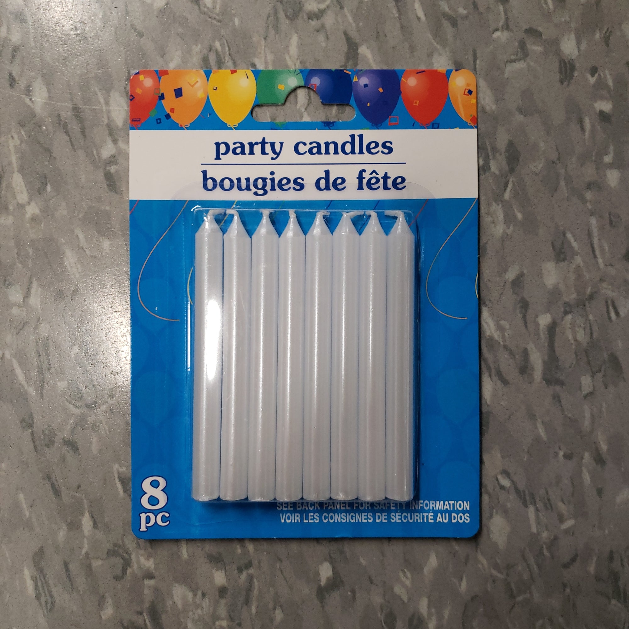 Party Candles Shimmery White, 8 Ct