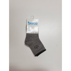 Prisco Boys Grey Anklet Emblem Socks